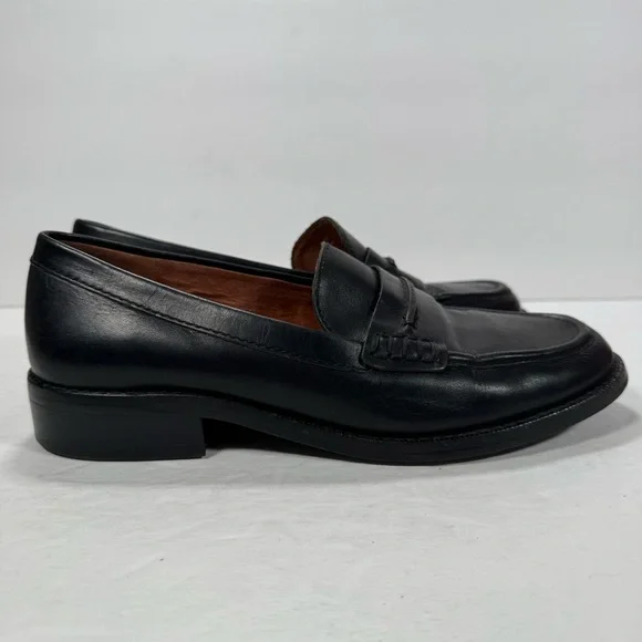 Madewell The Elinor Loafer In Black Leather Women Size 7 - Picture 4 of 11